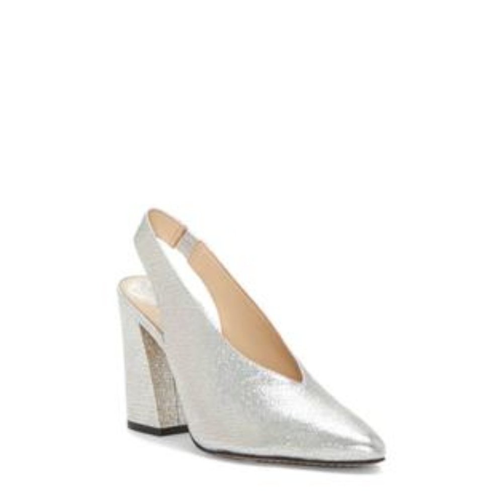 Vince Camuto Tashinta Silver Slingback, Size 6*